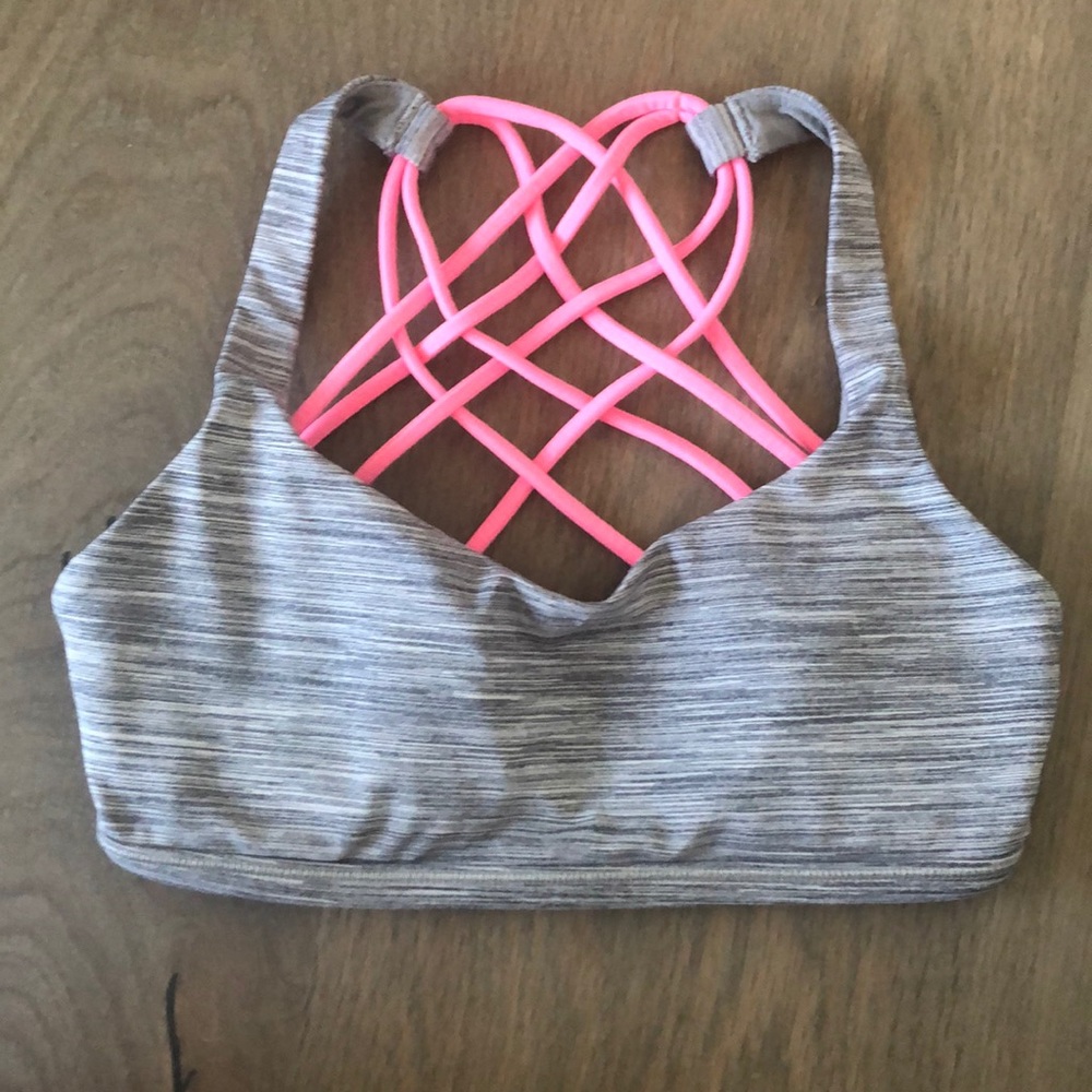 Lululemon Gray and Pink Sports Bra